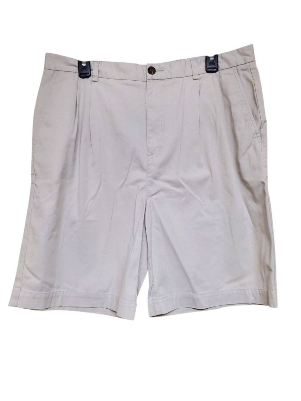 Adidas Men's Light Beige Khaki Pleated Front Stretch 9" Golf Shorts Size 36